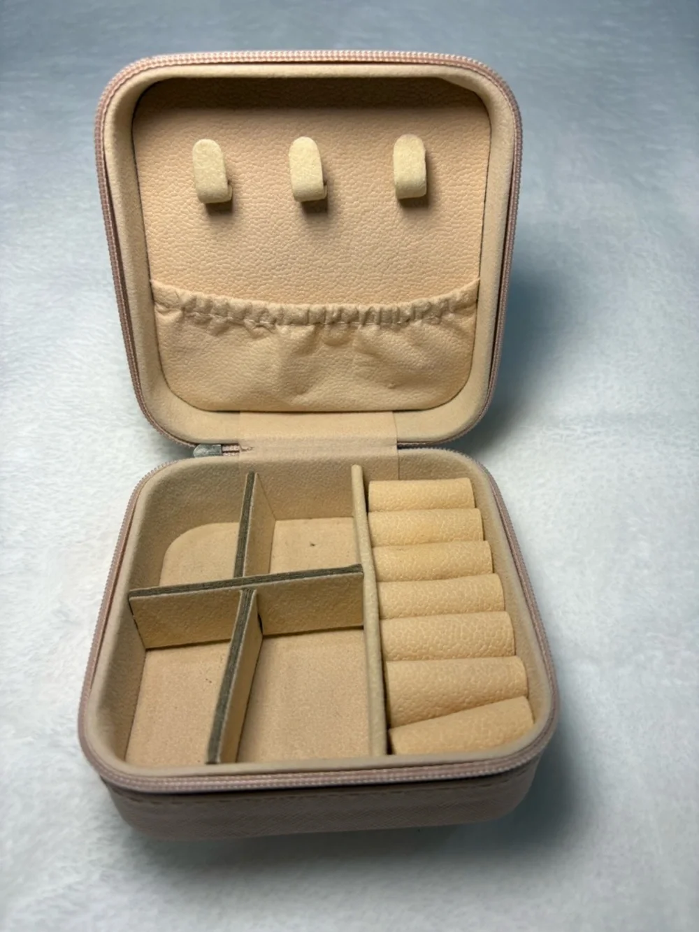 Compact Peach Travel Jewelry Case - Women Accessories
